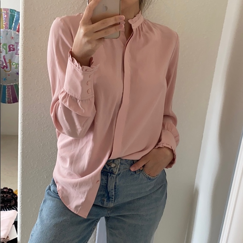 Ann Taylor Baby Pink Button Down